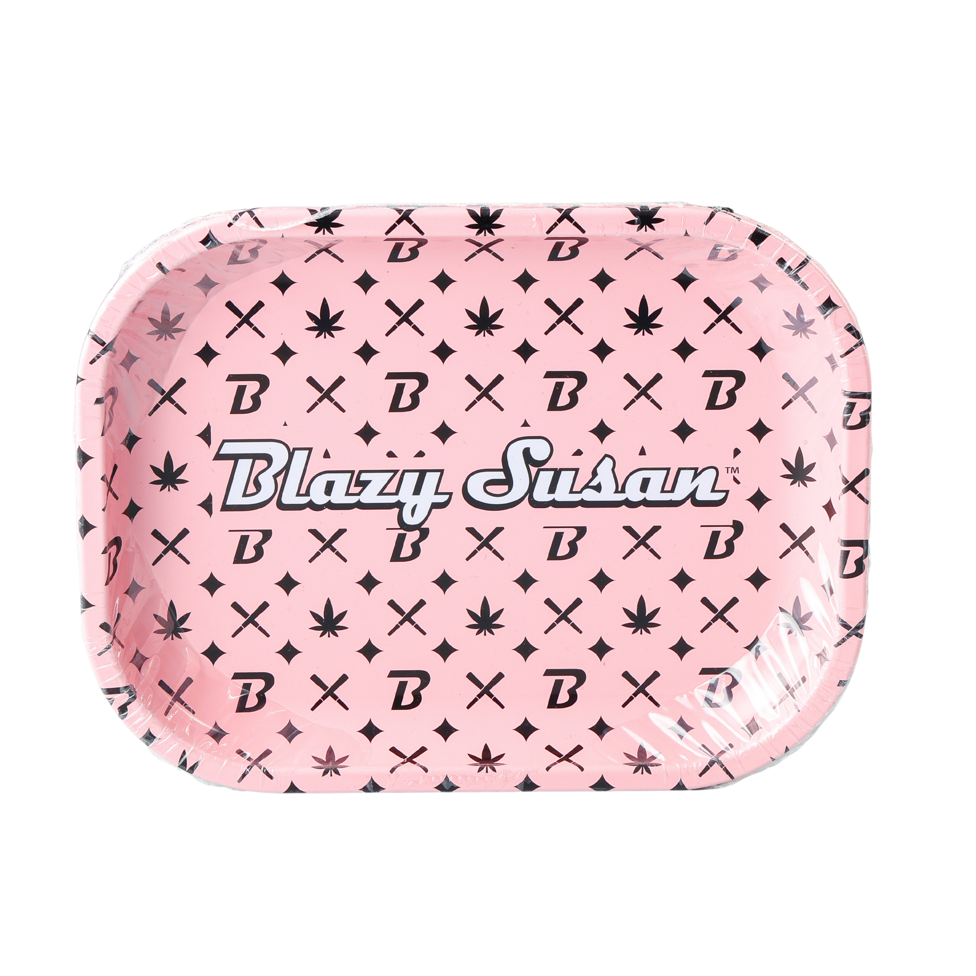 Blazy Susan Rolling Tray – Small 7"" x 1.0"" Tin