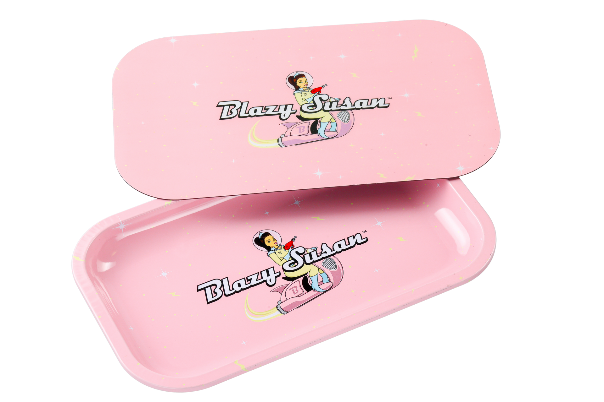 Blazy Susan Rolling Tray – Medium 10"" x 6"" with Magnetic Lid