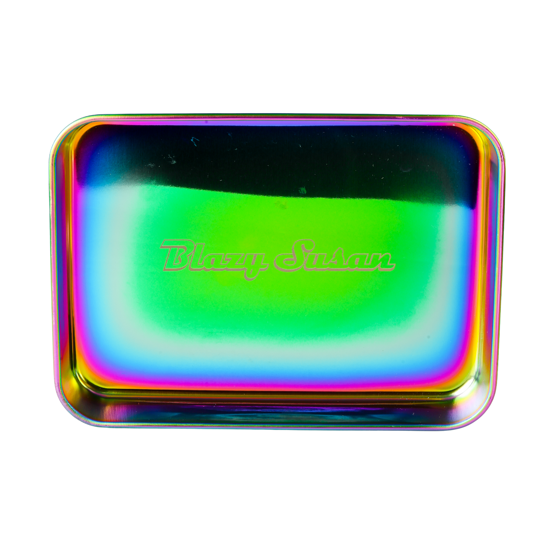 Blazy Susan Rolling Tray – 7" x 9.25" x 1.25" Stainless Steel