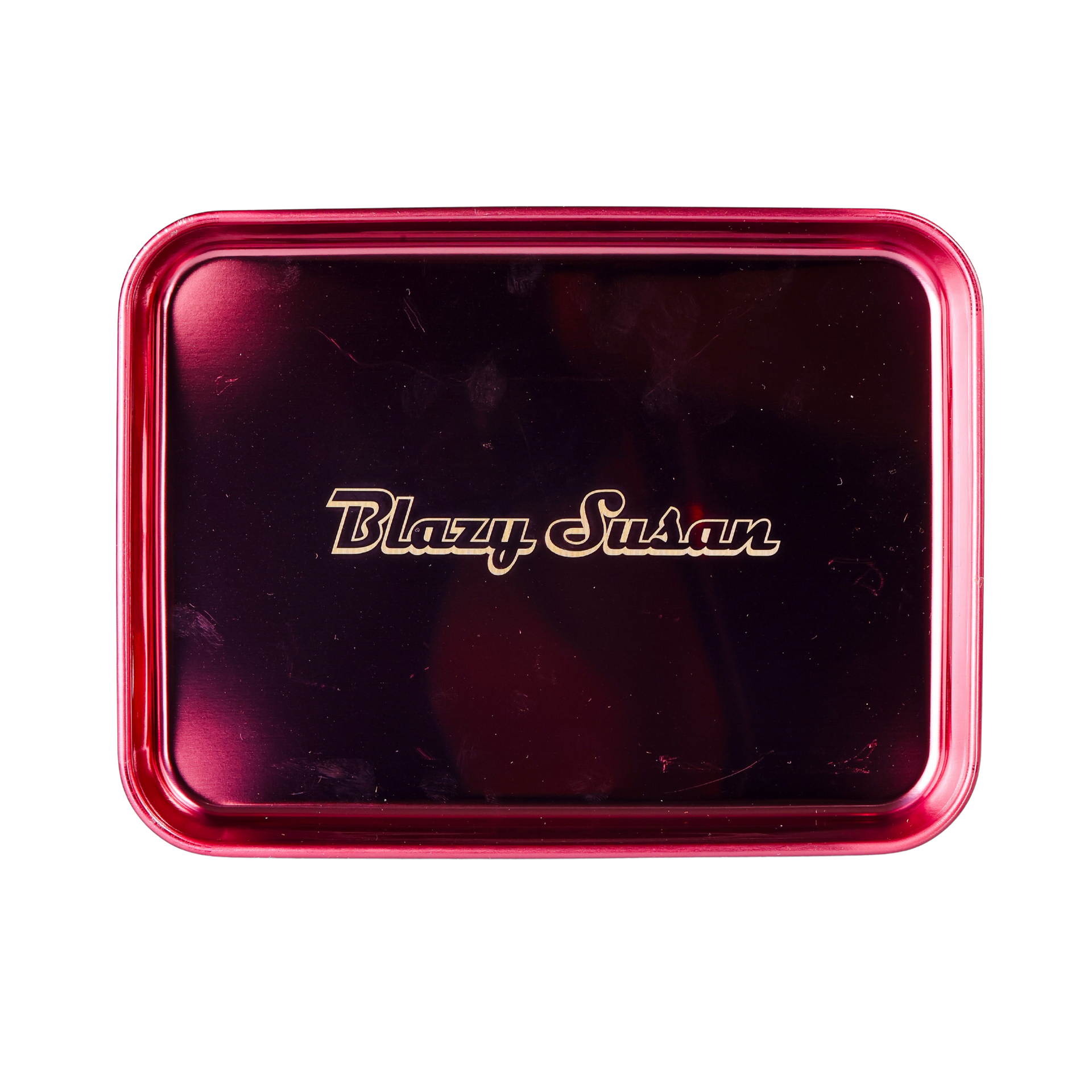 Blazy Susan Rolling Tray – 7" x 9.25" x 1.25" Stainless Steel