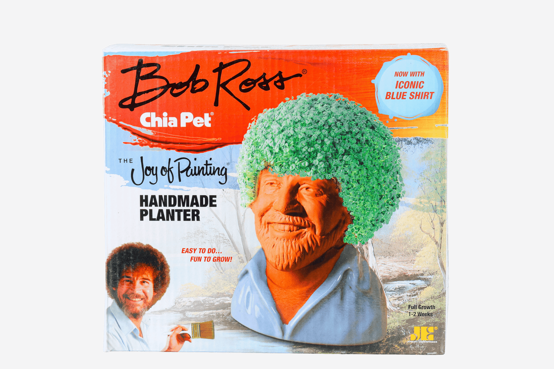 Chia Pet – Bob Ross in Blue Shirt Decorative Planter