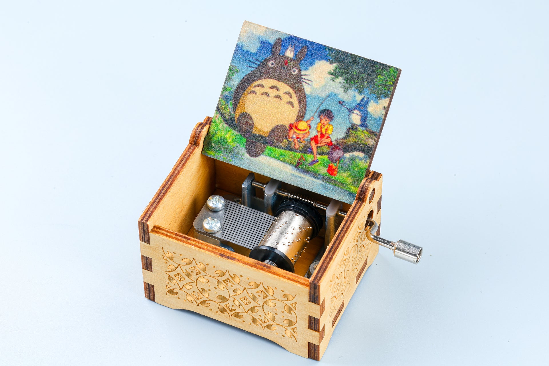 Studio Ghibli Wooden Music Box  (2.5" × 2" × 1.5")