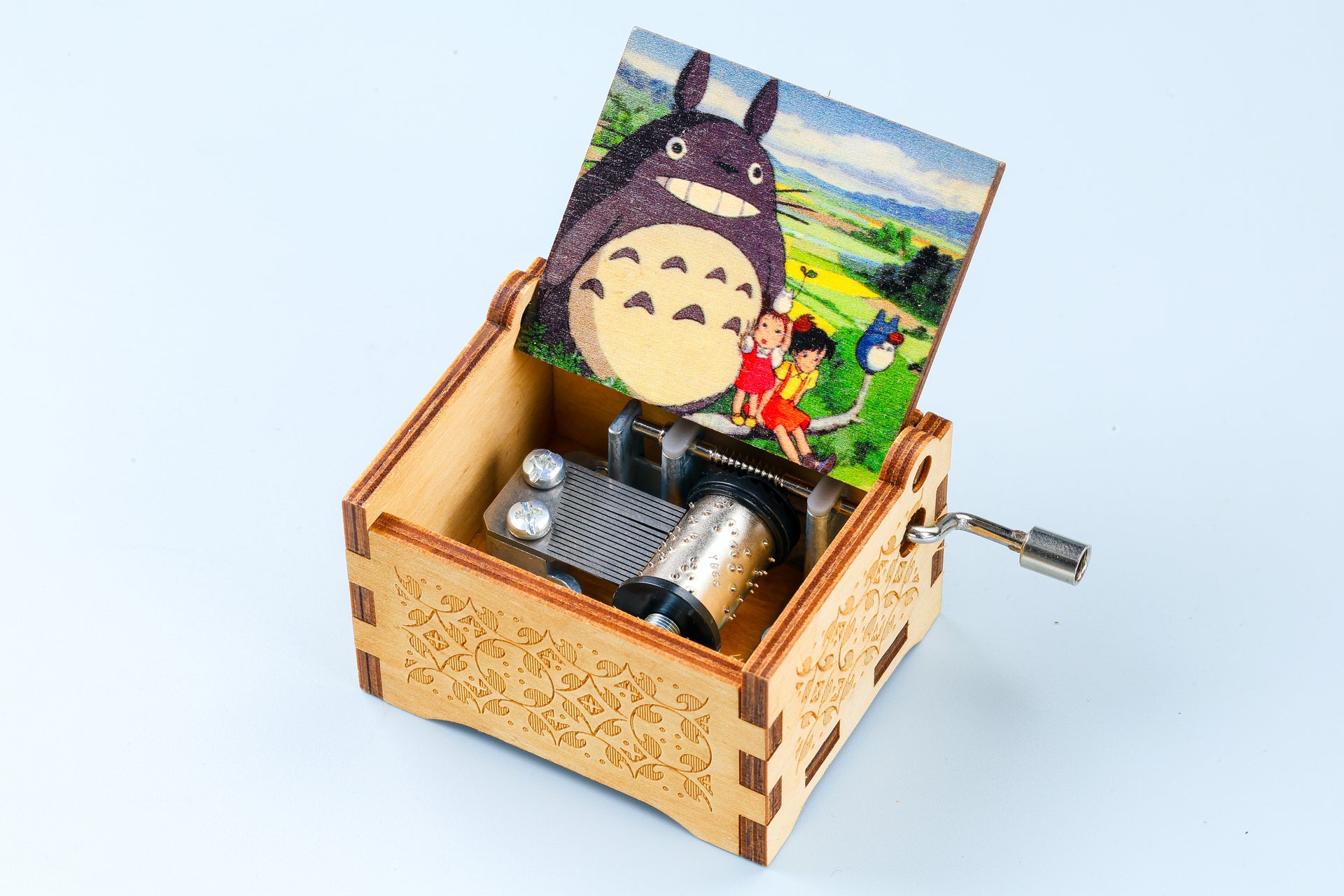 Studio Ghibli Wooden Music Box  (2.5" × 2" × 1.5")